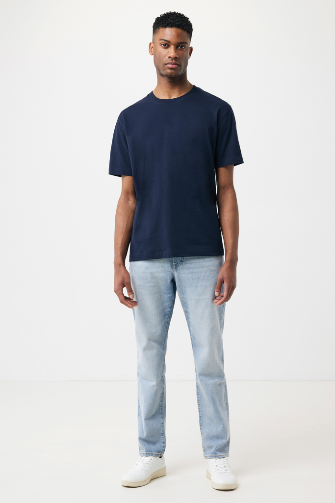azul marino IQONIQ Teide Camiseta Boxy Fit Algodón Reciclado