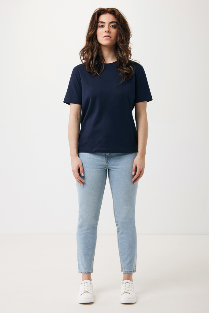 azul marino IQONIQ Teide Camiseta Boxy Fit Algodón Reciclado