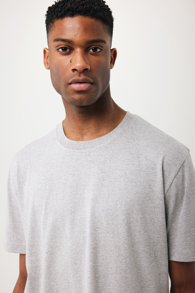 heather grey IQONIQ Teide Camiseta Boxy Fit Algodón Reciclado