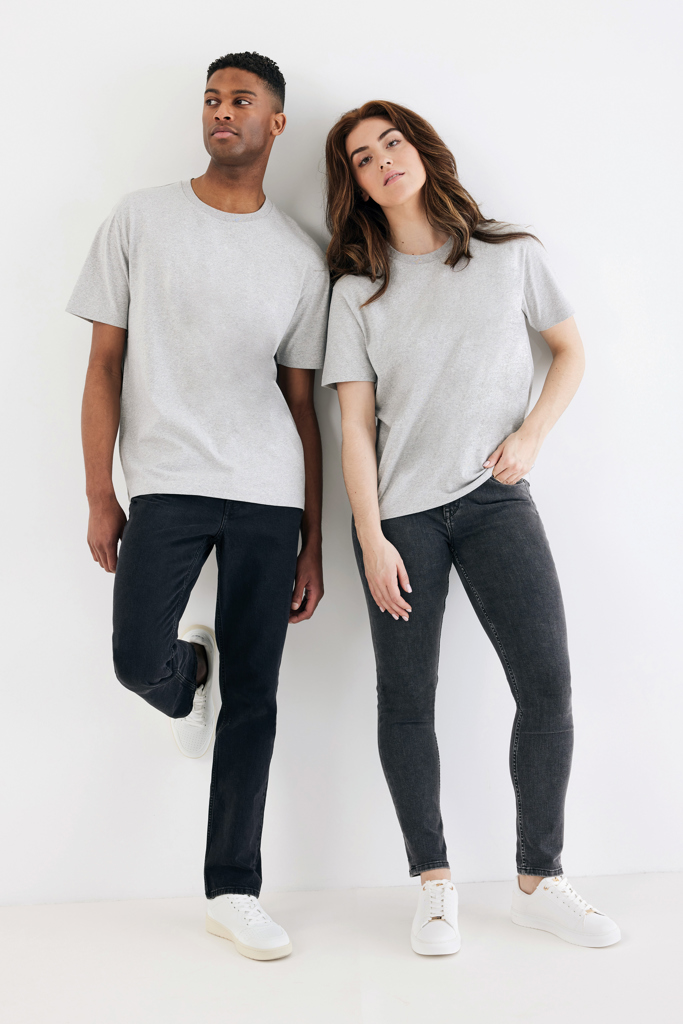 heather grey IQONIQ Teide Camiseta Boxy Fit Algodón Reciclado