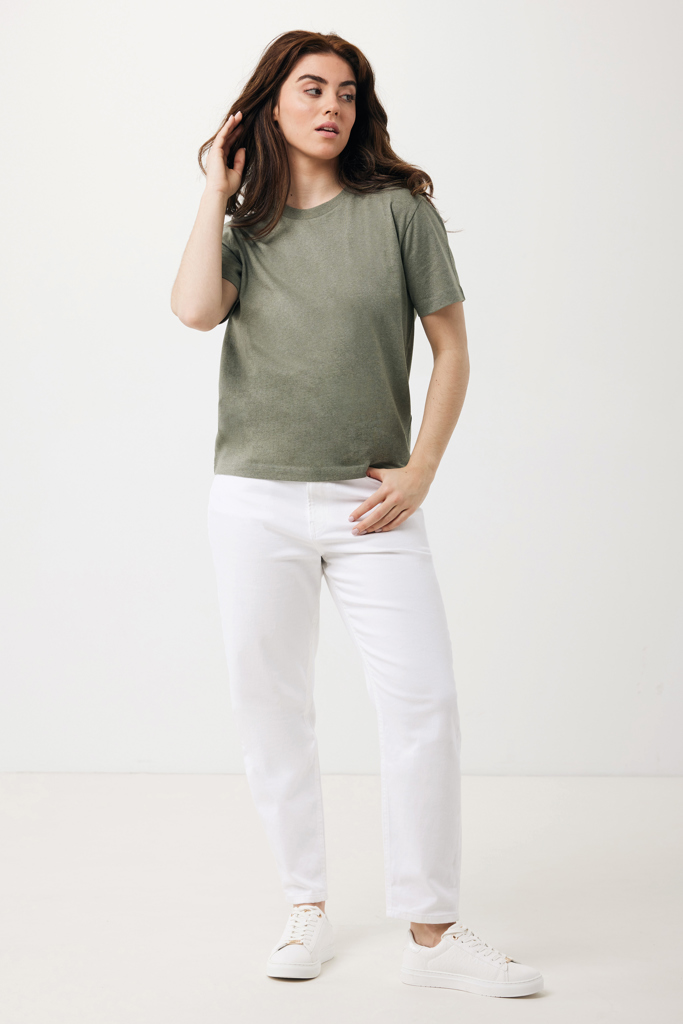 heather green IQONIQ Teide Camiseta Boxy Fit Algodón Reciclado