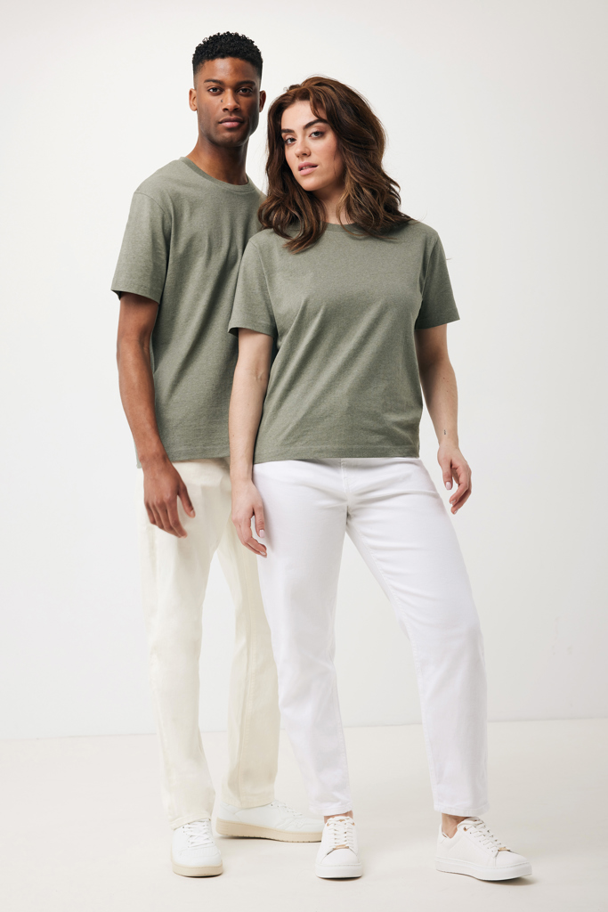 heather green IQONIQ Teide Camiseta Boxy Fit Algodón Reciclado