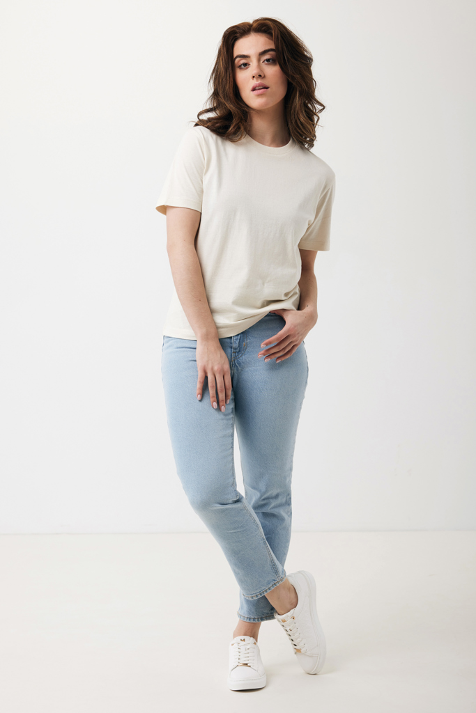 natural raw IQONIQ Teide Camiseta Boxy Fit Algodón Reciclado