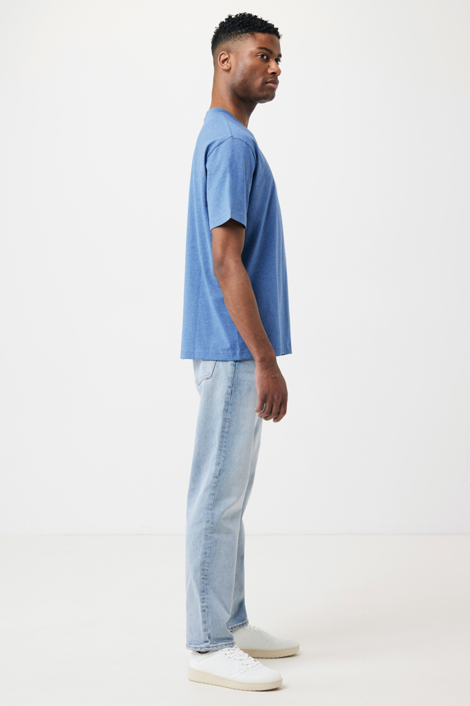 heather blue IQONIQ Teide Camiseta Boxy Fit Algodón Reciclado