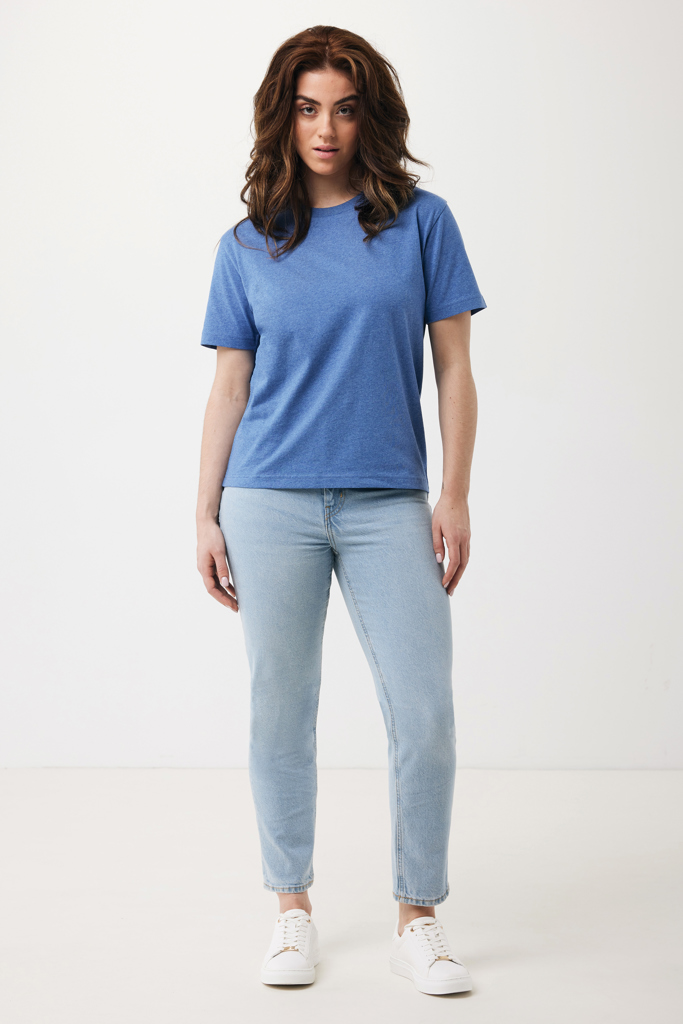 heather blue IQONIQ Teide Camiseta Boxy Fit Algodón Reciclado