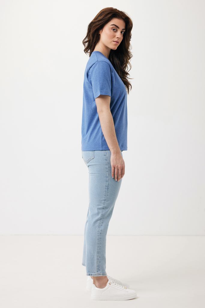 heather blue IQONIQ Teide Camiseta Boxy Fit Algodón Reciclado