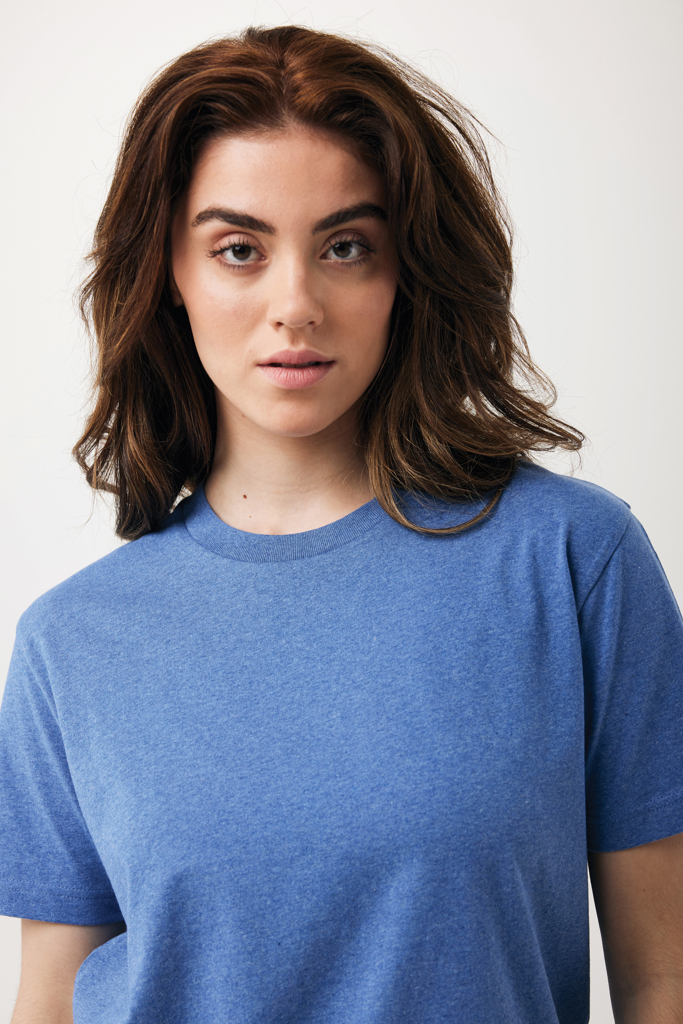 heather blue IQONIQ Teide Camiseta Boxy Fit Algodón Reciclado