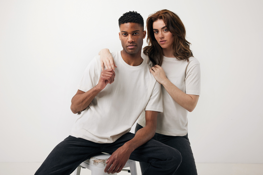 ivory white IQONIQ Teide Camiseta Boxy Fit Algodón Reciclado