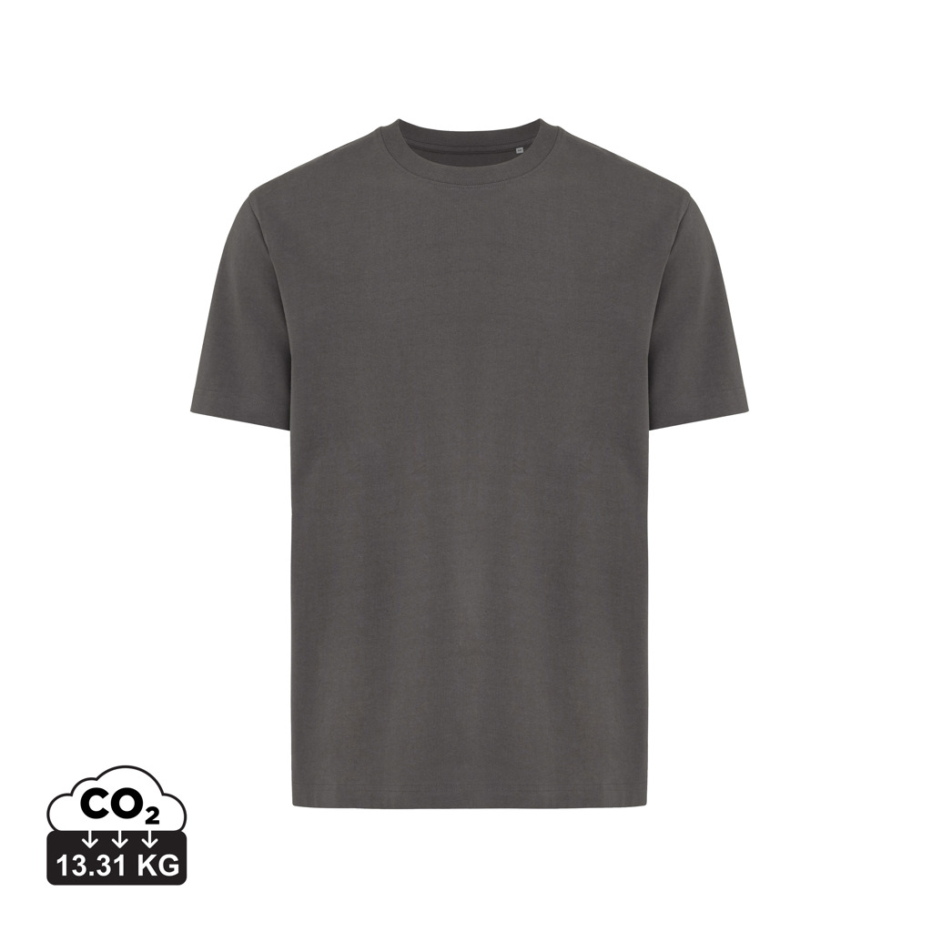 antracita IQONIQ Nikko Camiseta Heavy Weight Algodón Reciclado