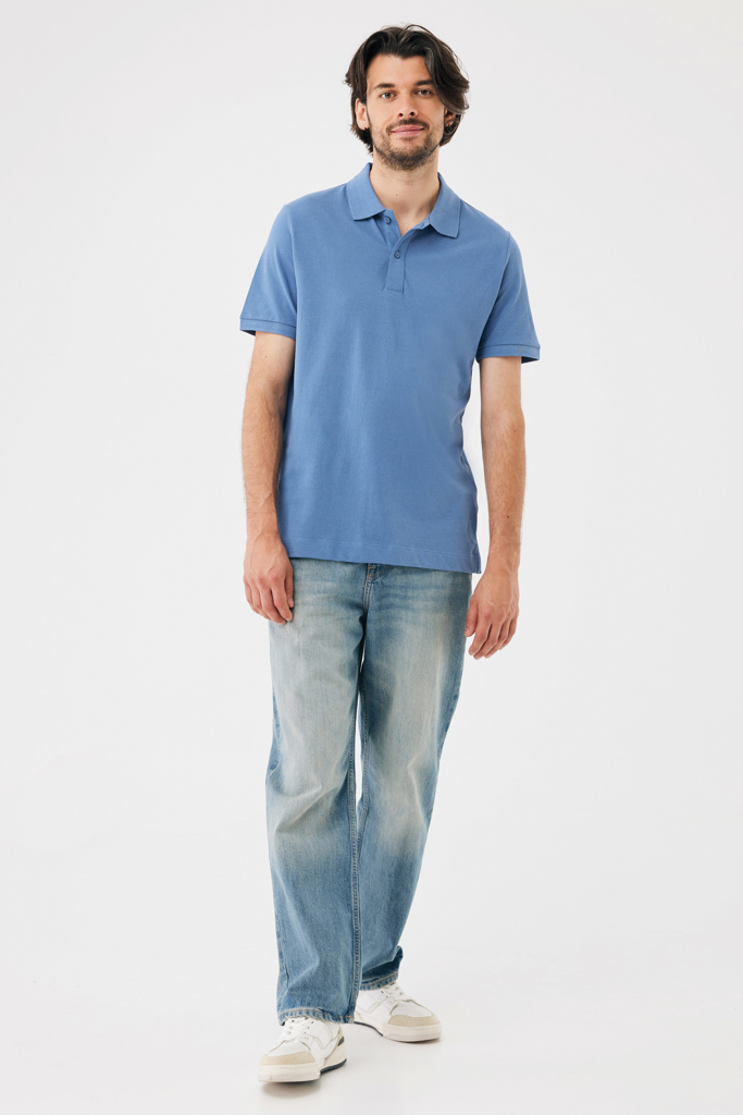 moon blue IQONIQ Yosemite Polo Piqué Unisex Algodón Reciclado