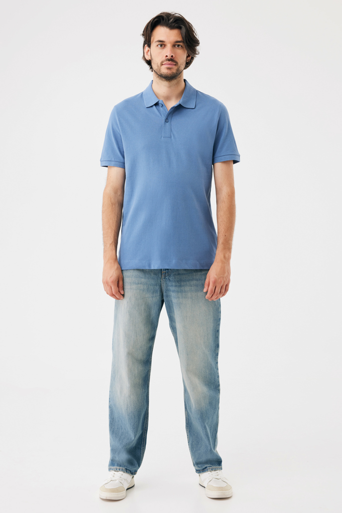 moon blue IQONIQ Yosemite Polo Piqué Unisex Algodón Reciclado