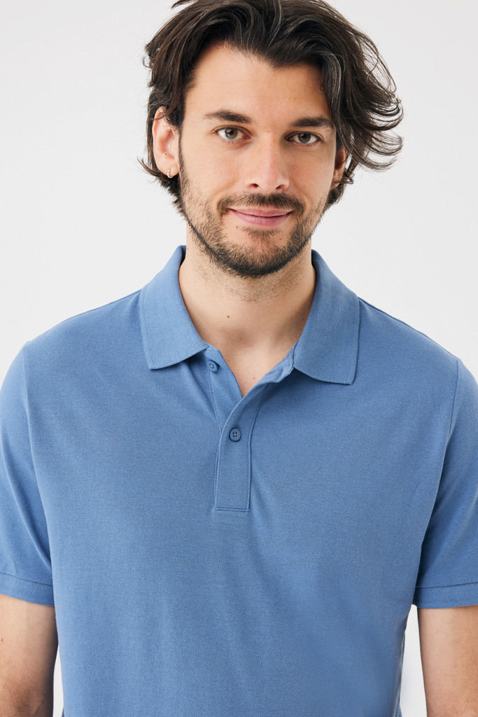 moon blue IQONIQ Yosemite Polo Piqué Unisex Algodón Reciclado