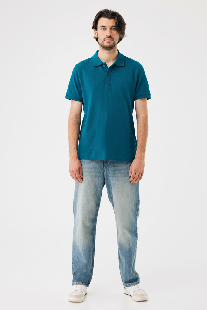 dark teal IQONIQ Yosemite Polo Piqué Unisex Algodón Reciclado