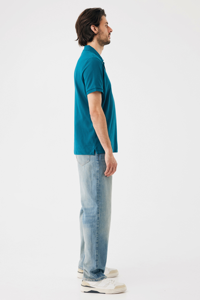 dark teal IQONIQ Yosemite Polo Piqué Unisex Algodón Reciclado