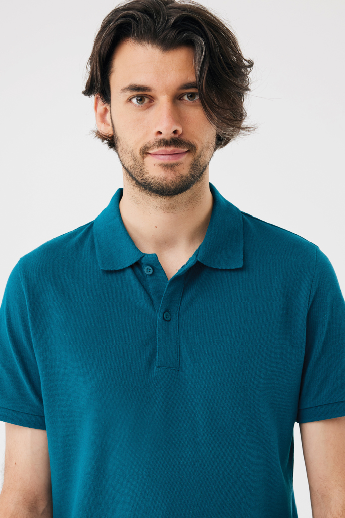 dark teal IQONIQ Yosemite Polo Piqué Unisex Algodón Reciclado
