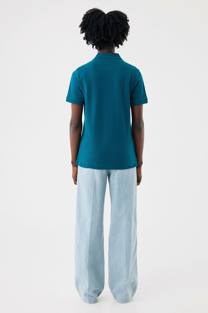 dark teal IQONIQ Yosemite Polo Piqué Unisex Algodón Reciclado