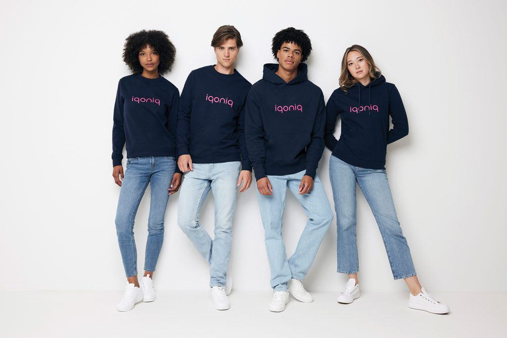 Sweater à col rond en coton recyclé IQONIQ Zion