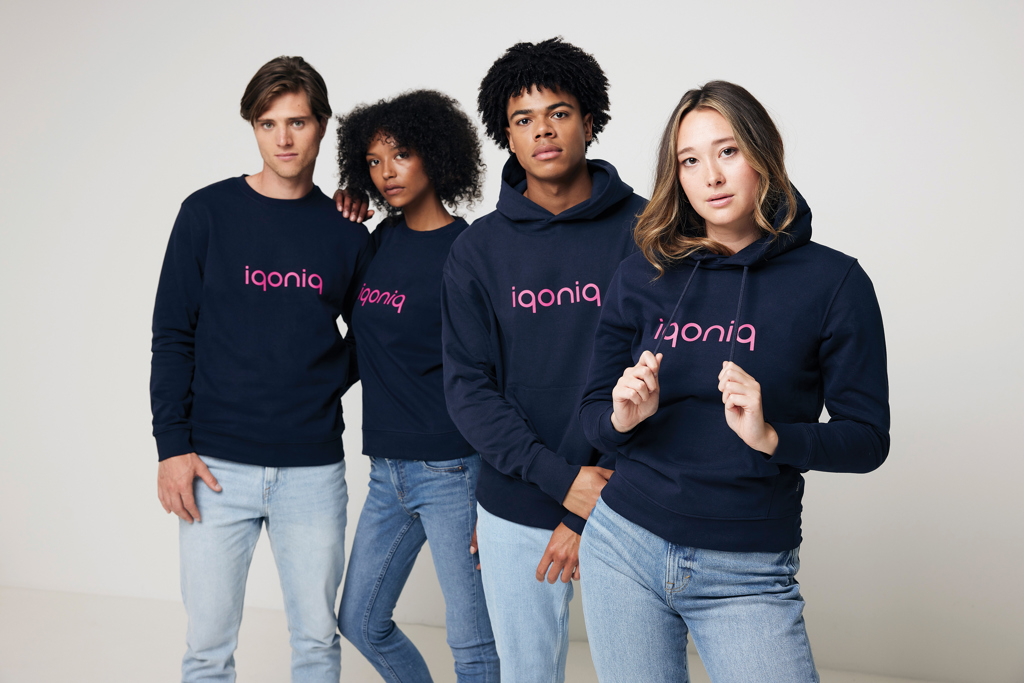 Sweater à col rond en coton recyclé IQONIQ Zion