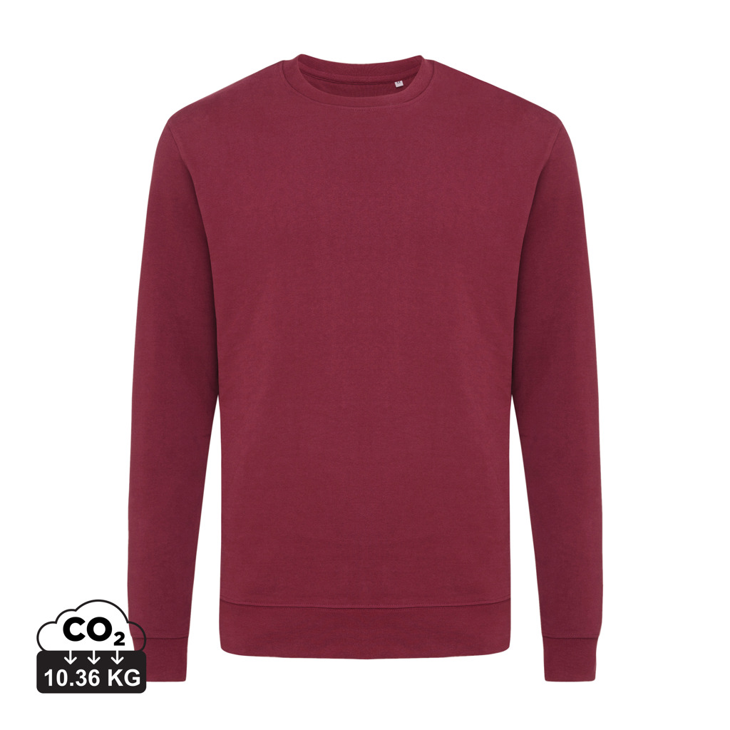 Iqoniq Zion Crew Neck Sweatshirt i Genanvendt Bomuld, Bordeauxrød