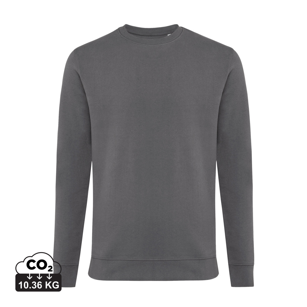 Iqoniq Zion Crew neck sweatshirt i genanvendt bomuld, stenkul