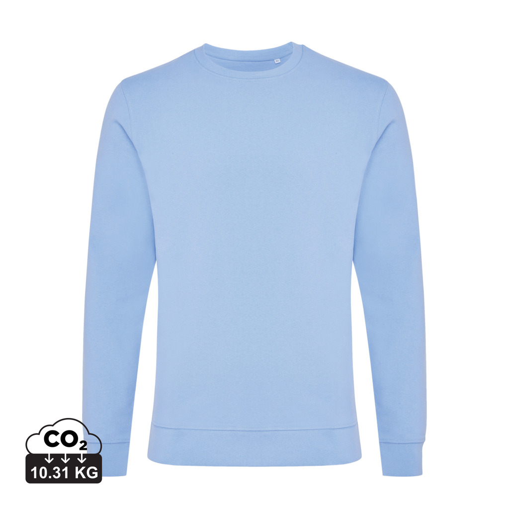 Iqoniq Zion Crew neck sweatshirt i genanvendt bomuld, sky blue