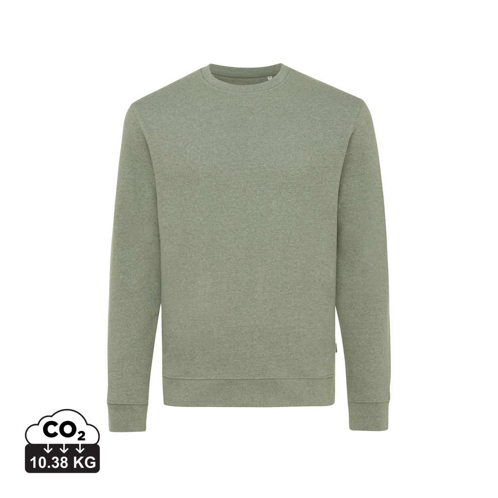 heather green IQONIQ Denali Sudadera Cuello Redondo Mid Weight Algodón Re