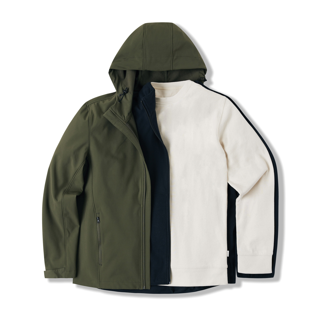 natural raw IQONIQ Denali Sudadera Cuello Redondo Mid Weight Algodón Re