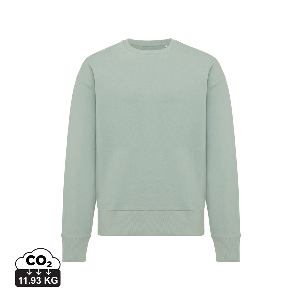 Iqoniq Kruger afslappet Crew neck i genanvendt bomuld, Iceberg green