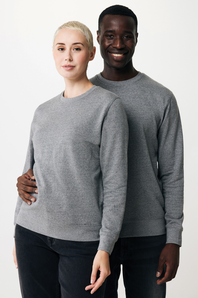 light heather anthracite IQONIQ Etosha Sudadera Cuello Redondo Light Weight Algodón R