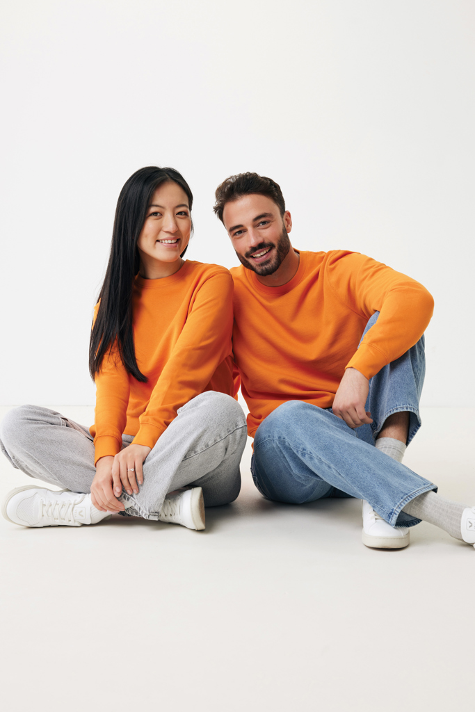 naranja IQONIQ Etosha Sudadera Cuello Redondo Light Weight Algodón R
