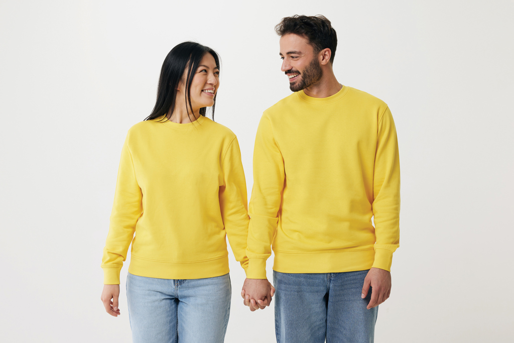 amarillo IQONIQ Etosha Sudadera Cuello Redondo Light Weight Algodón R