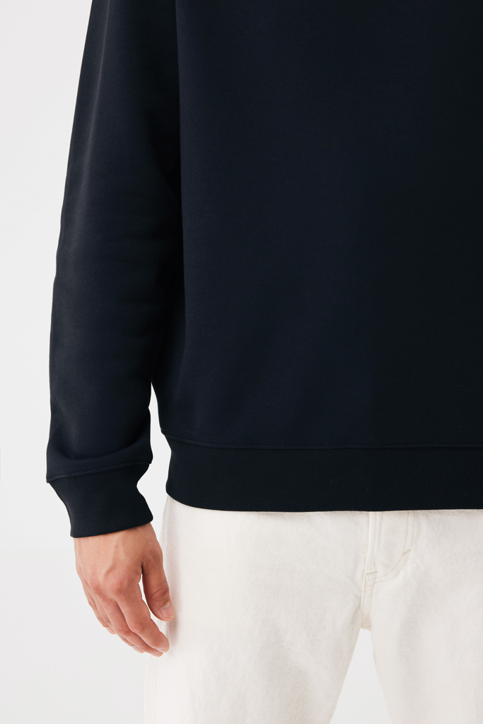 negro Sudadera de cuello redondo de algodón reciclado Torla IQONIQ