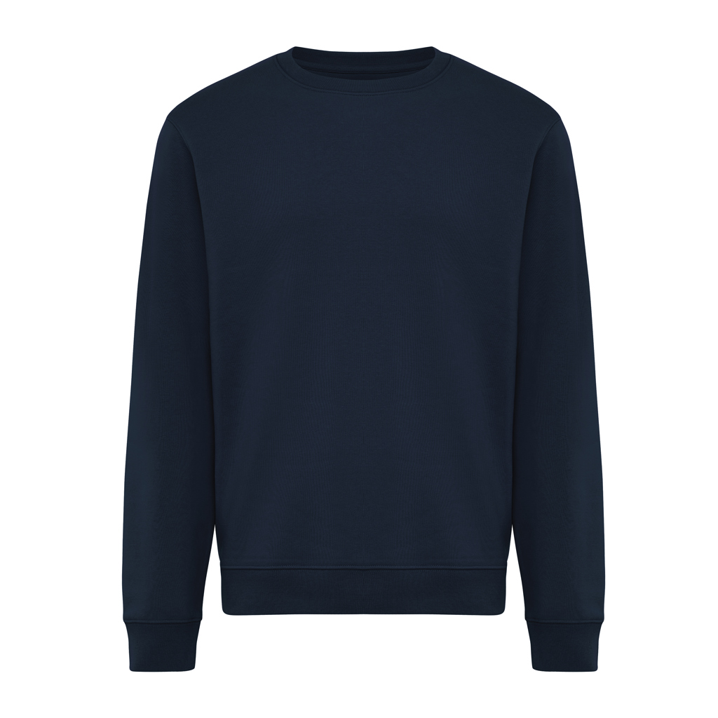 azul marino Sudadera de cuello redondo de algodón reciclado Torla IQONIQ