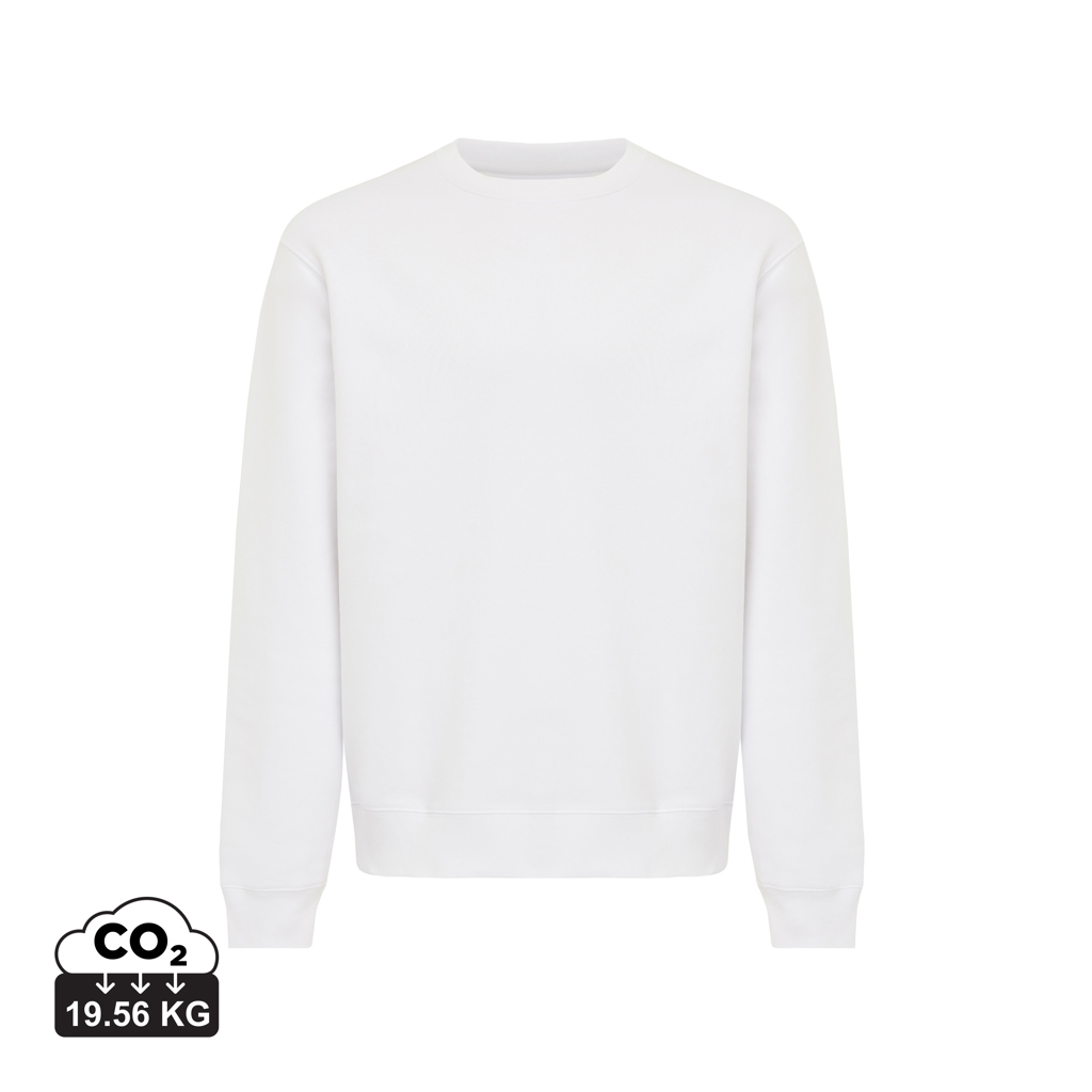 recycled white Sudadera de cuello redondo de algodón reciclado Torla IQONIQ