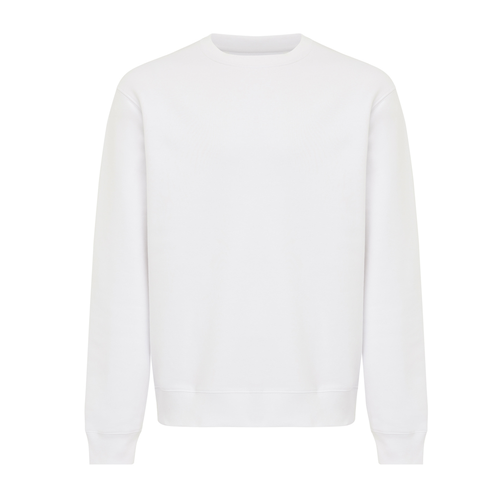 recycled white Sudadera de cuello redondo de algodón reciclado Torla IQONIQ