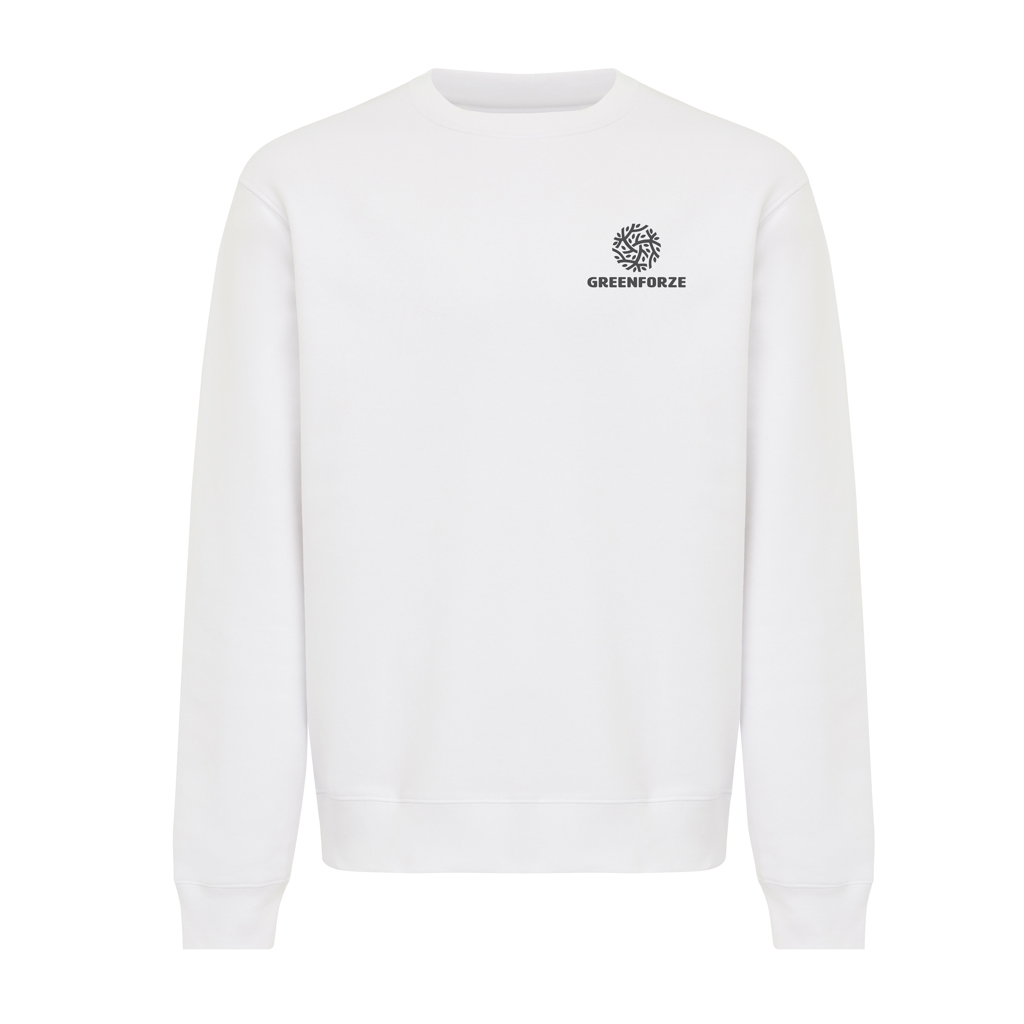 recycled white Sudadera de cuello redondo de algodón reciclado Torla IQONIQ