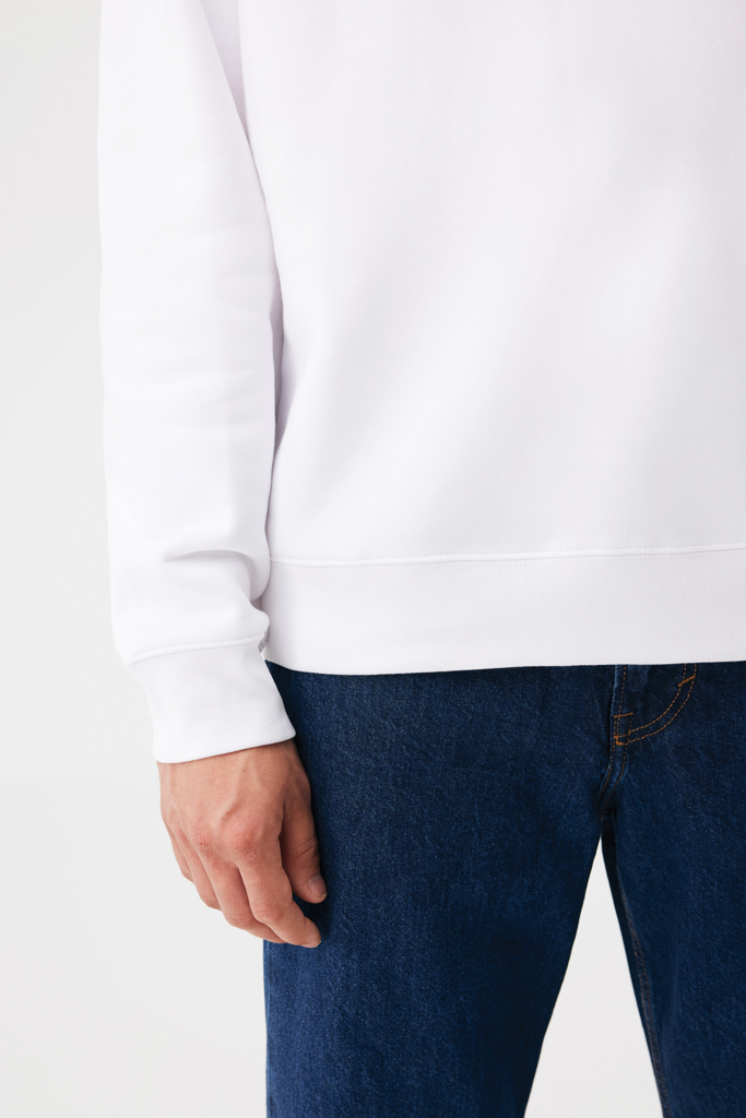 recycled white Sudadera de cuello redondo de algodón reciclado Torla IQONIQ