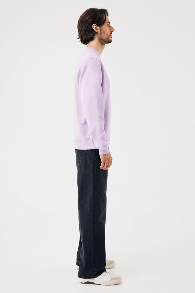 lavender Sudadera de cuello redondo de algodón reciclado Torla IQONIQ