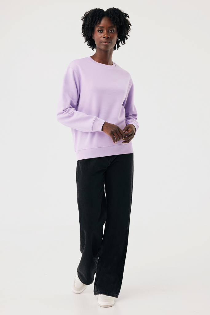 lavender Sudadera de cuello redondo de algodón reciclado Torla IQONIQ