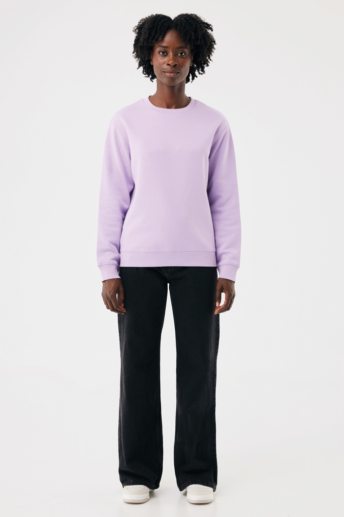 lavender Sudadera de cuello redondo de algodón reciclado Torla IQONIQ