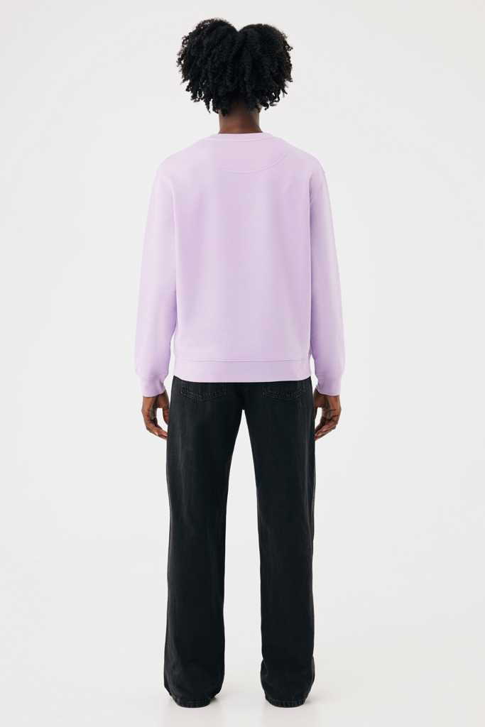 lavender Sudadera de cuello redondo de algodón reciclado Torla IQONIQ