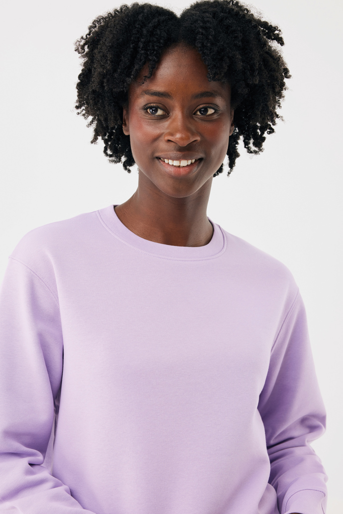 lavender Sudadera de cuello redondo de algodón reciclado Torla IQONIQ