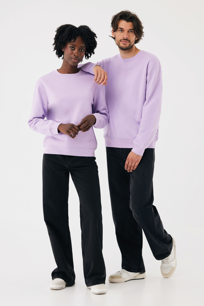 lavender Sudadera de cuello redondo de algodón reciclado Torla IQONIQ