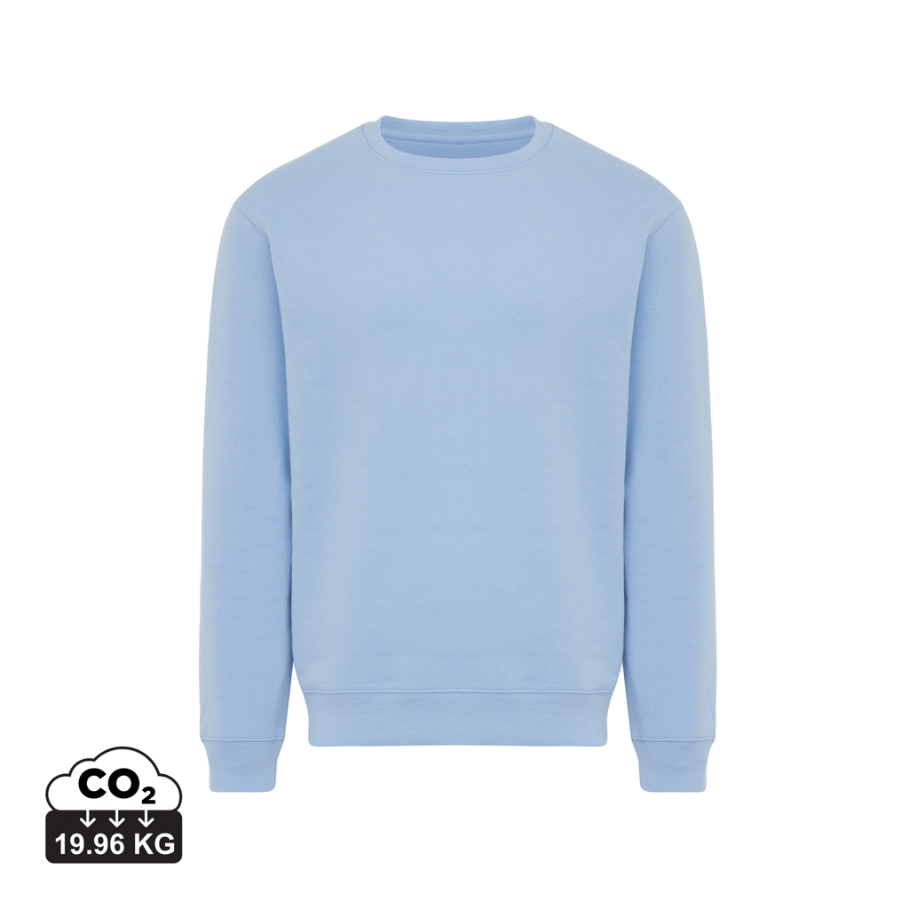 sky blue Sudadera de cuello redondo de algodón reciclado Torla IQONIQ