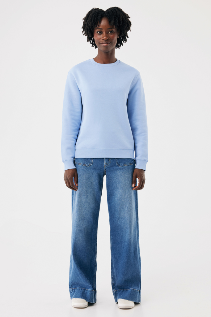 sky blue Sudadera de cuello redondo de algodón reciclado Torla IQONIQ