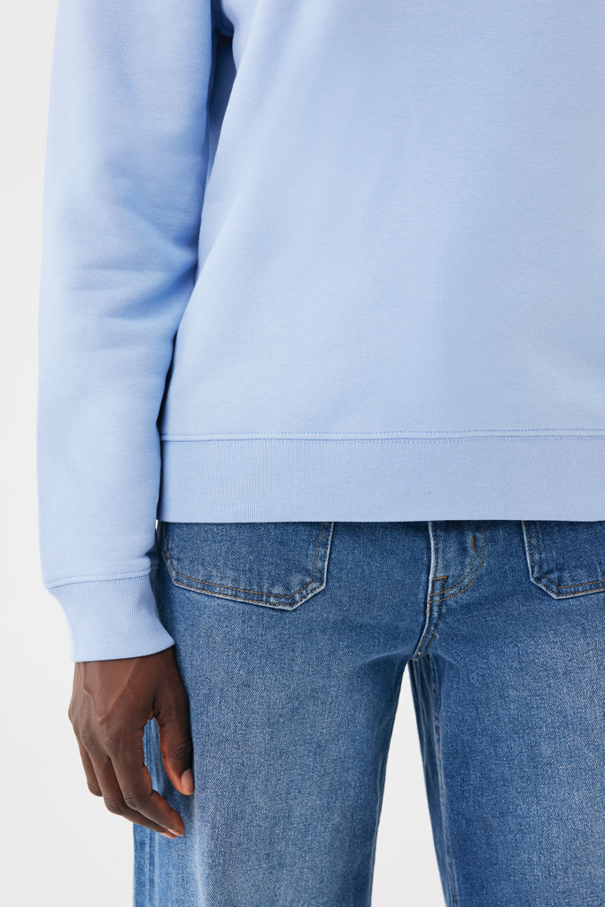 sky blue Sudadera de cuello redondo de algodón reciclado Torla IQONIQ
