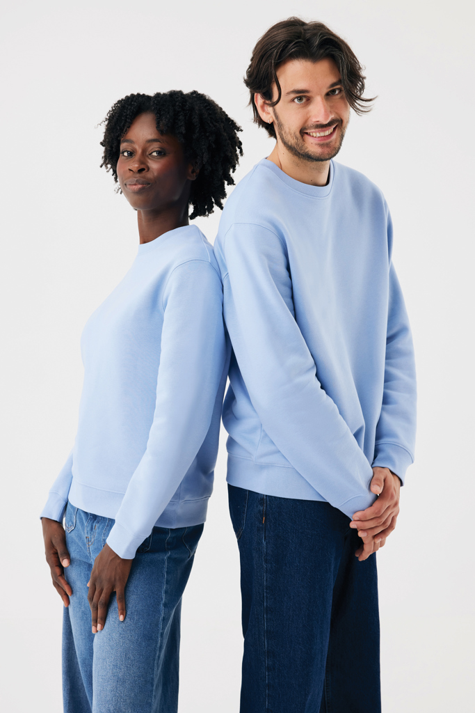 sky blue Sudadera de cuello redondo de algodón reciclado Torla IQONIQ