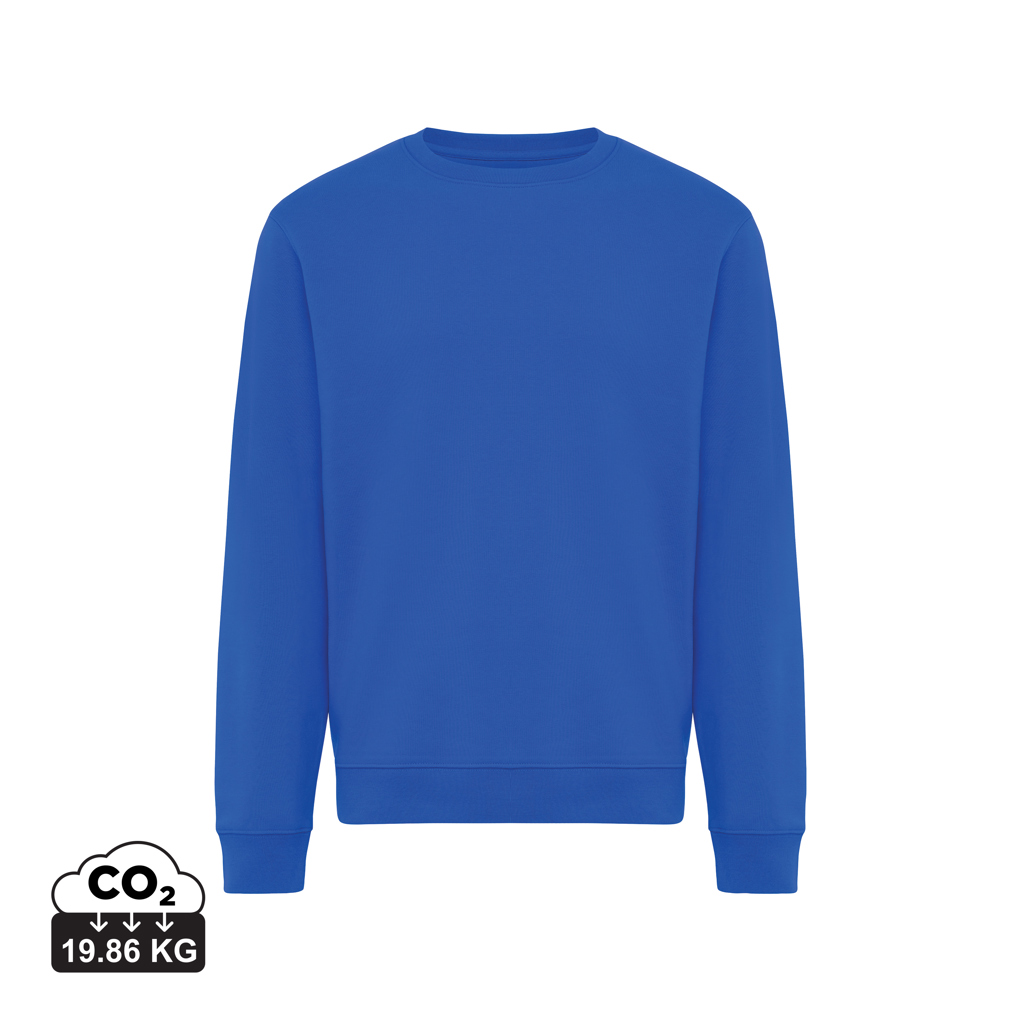 azul real Sudadera de cuello redondo de algodón reciclado Torla IQONIQ