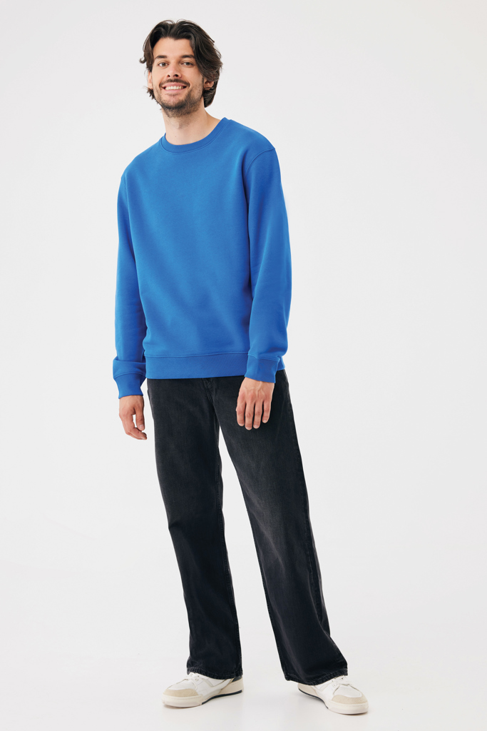 azul real Sudadera de cuello redondo de algodón reciclado Torla IQONIQ