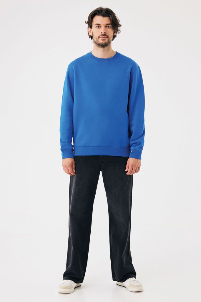 azul real Sudadera de cuello redondo de algodón reciclado Torla IQONIQ